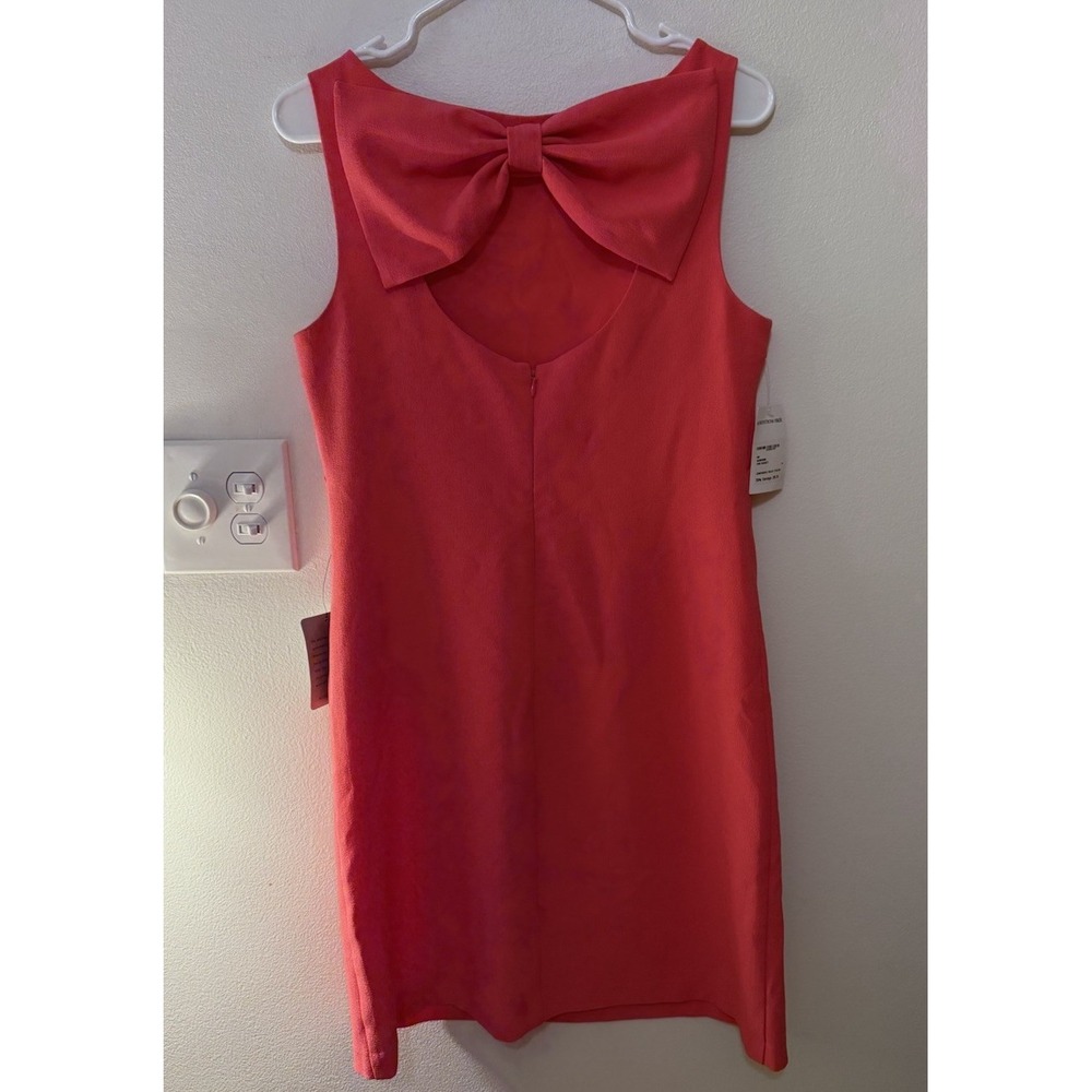 Nordstrom 1901 Bright Candy Red Bow Dress Women's Size 8 NWT